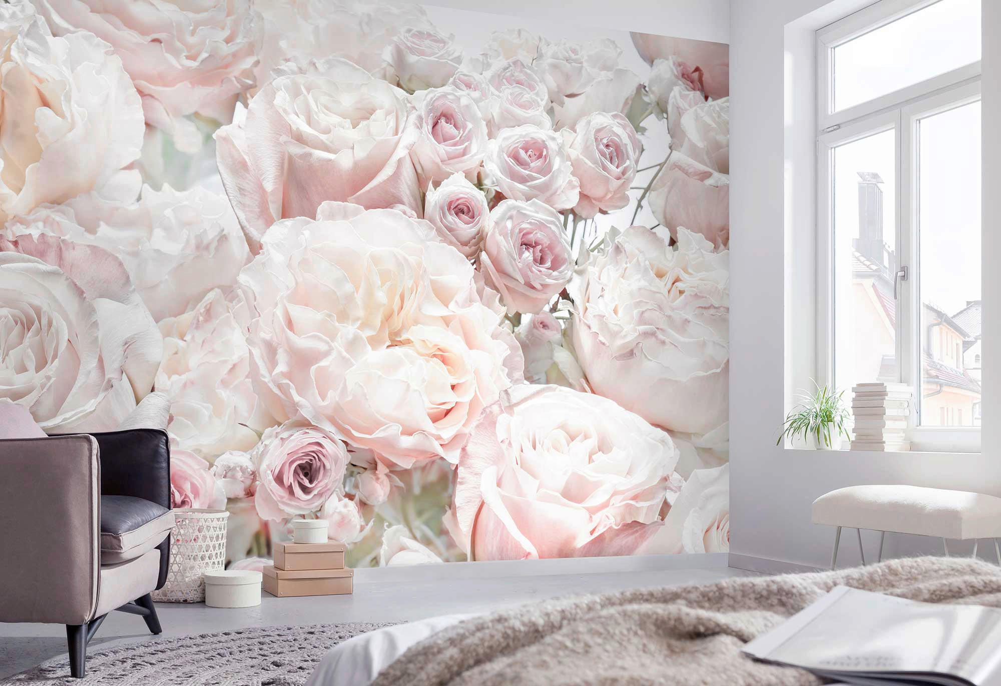 FOTOTAPETE  - Weiß/Rosa, Basics (368/254cm) - Komar
