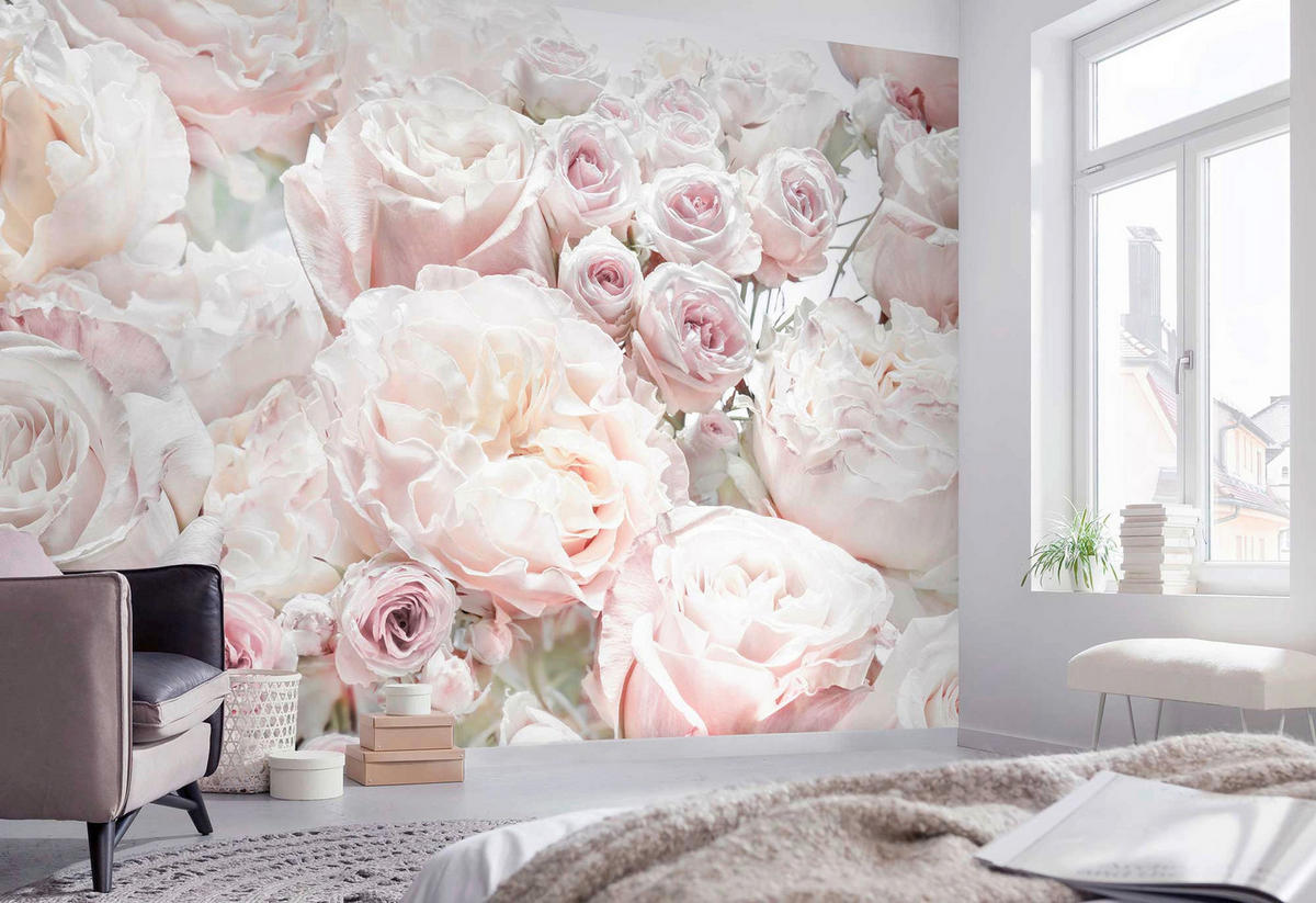 FOTOTAPETE - Rosa/Weiß, Basics (368/254cm) - Komar
