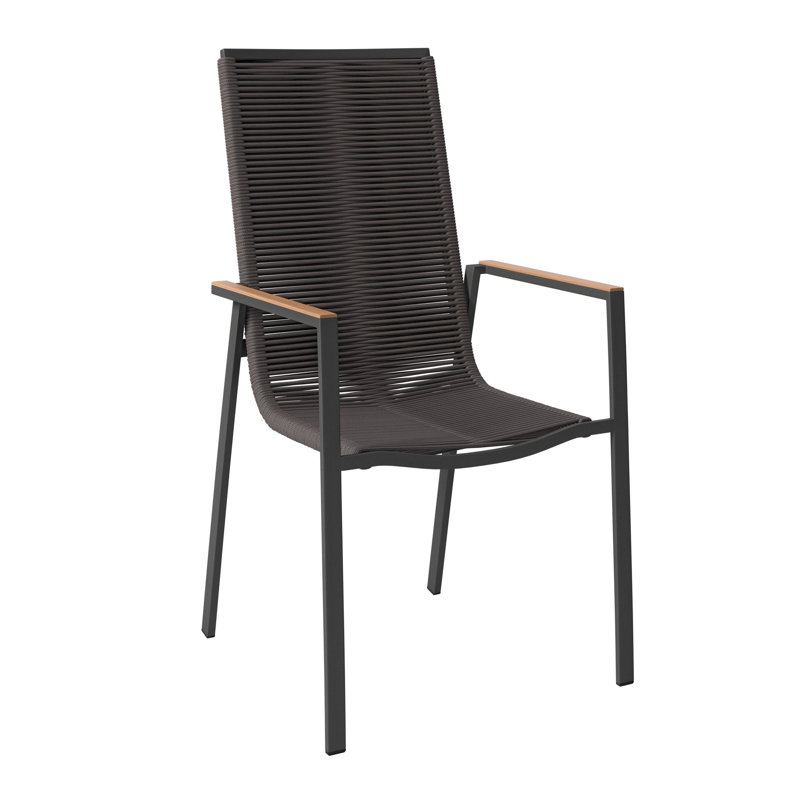 STAPELSESSEL in Holz, Metall, Textil Anthrazit, Dunkelgrau  - Dunkelgrau/Anthrazit, MODERN, Holz/Textil (56/103/65cm) - Amatio