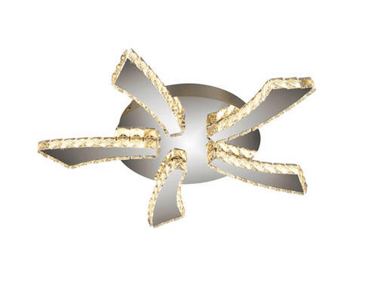 PLAFONIERĂ CU LED - străveziu/culoare crom, Romantik / Landhaus, plastic/metal (55/6cm)
