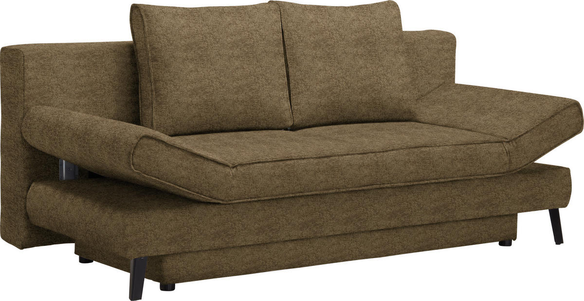 SCHLAFSOFA in Webstoff Hellgrün  - Schwarz/Hellgrün, Design, Textil/Metall (200/85/90cm) - Xora