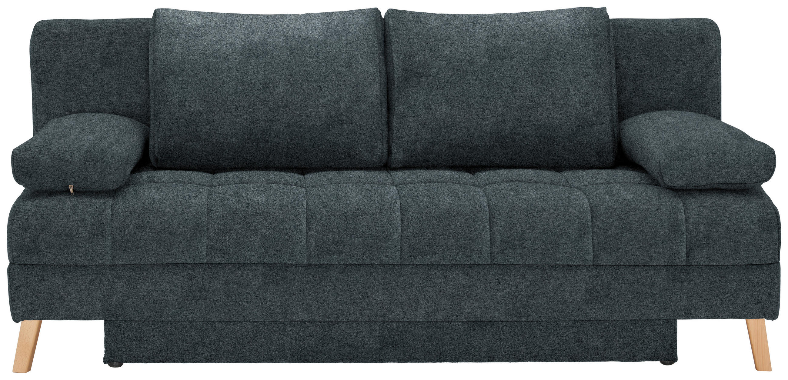 SCHLAFSOFA Webstoff Anthrazit  - Anthrazit/Naturfarben, KONVENTIONELL, Holz/Textil (195/90/90cm) - Cantus