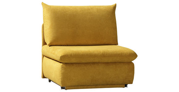 SCHLAFSESSEL Flachgewebe Gelb - Gelb, Design, Textil (90/89cm) - Novel