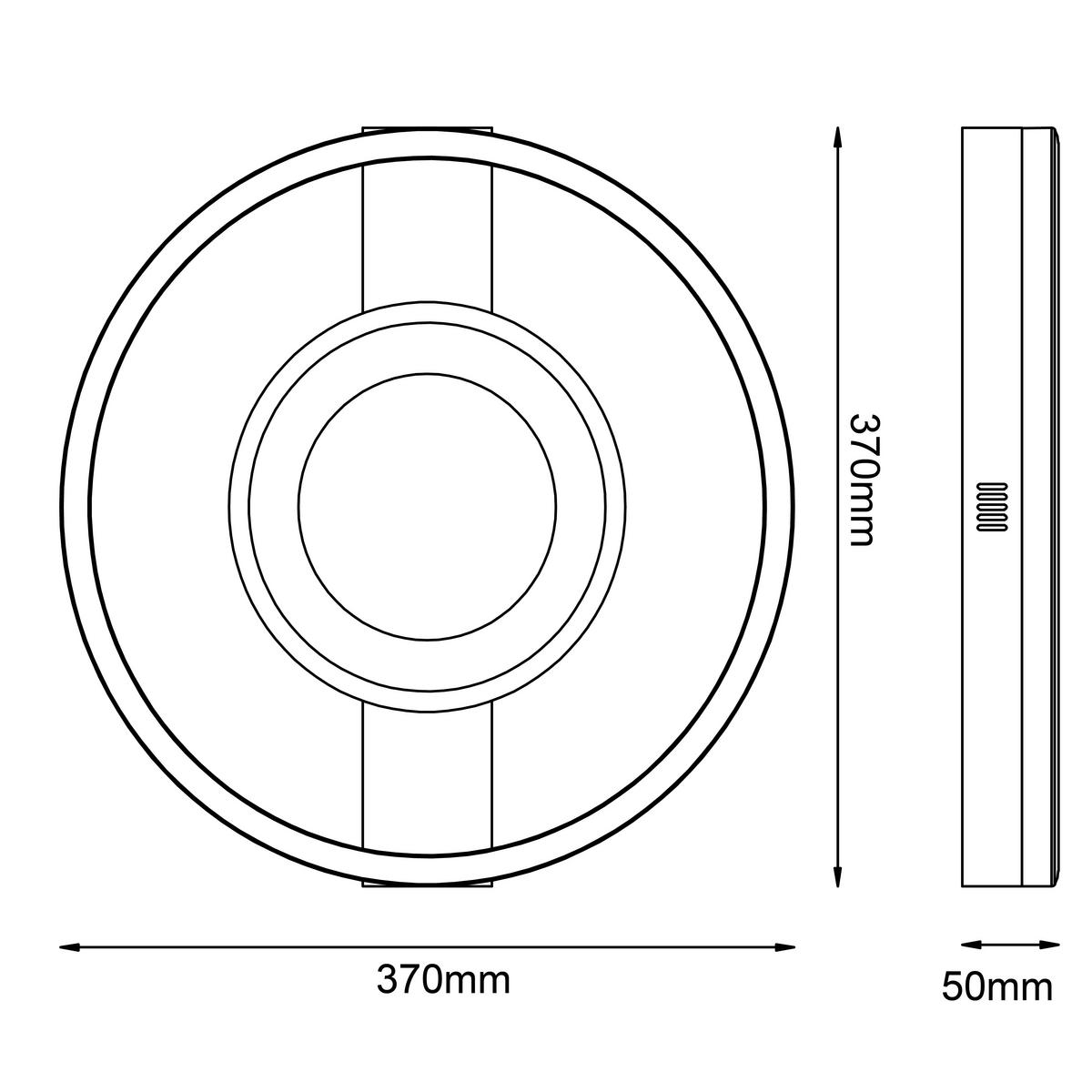 LED-DECKENLEUCHTE     - Schwarz, Basics, Kunststoff/Metall (5/37/37cm) - Brilliant