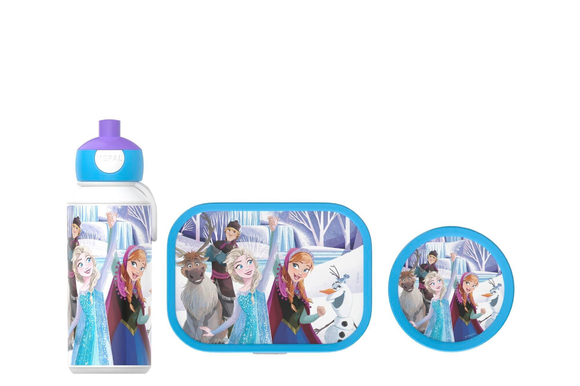 PAUSENSET lunchset campus (pu+bd+fb) frozen friends  - Multicolor, KONVENTIONELL, Kunststoff (24/6,8/24,4cm) - Mepal