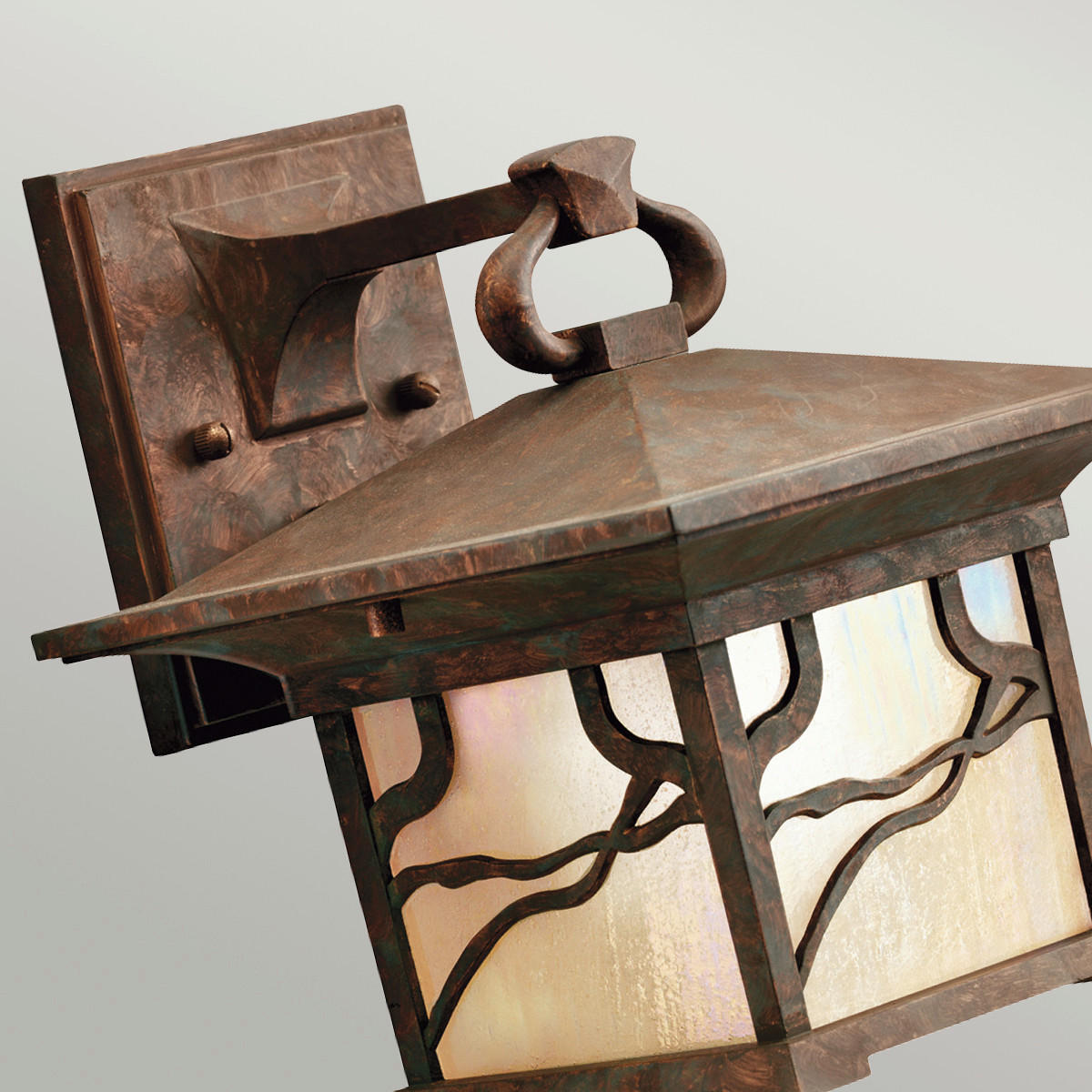 VÄGGLAMPA UTOMHUS - kopparfärgad, Klassisk, metall/glas (20,3/22,2/23,7cm) - Elstead Lighting