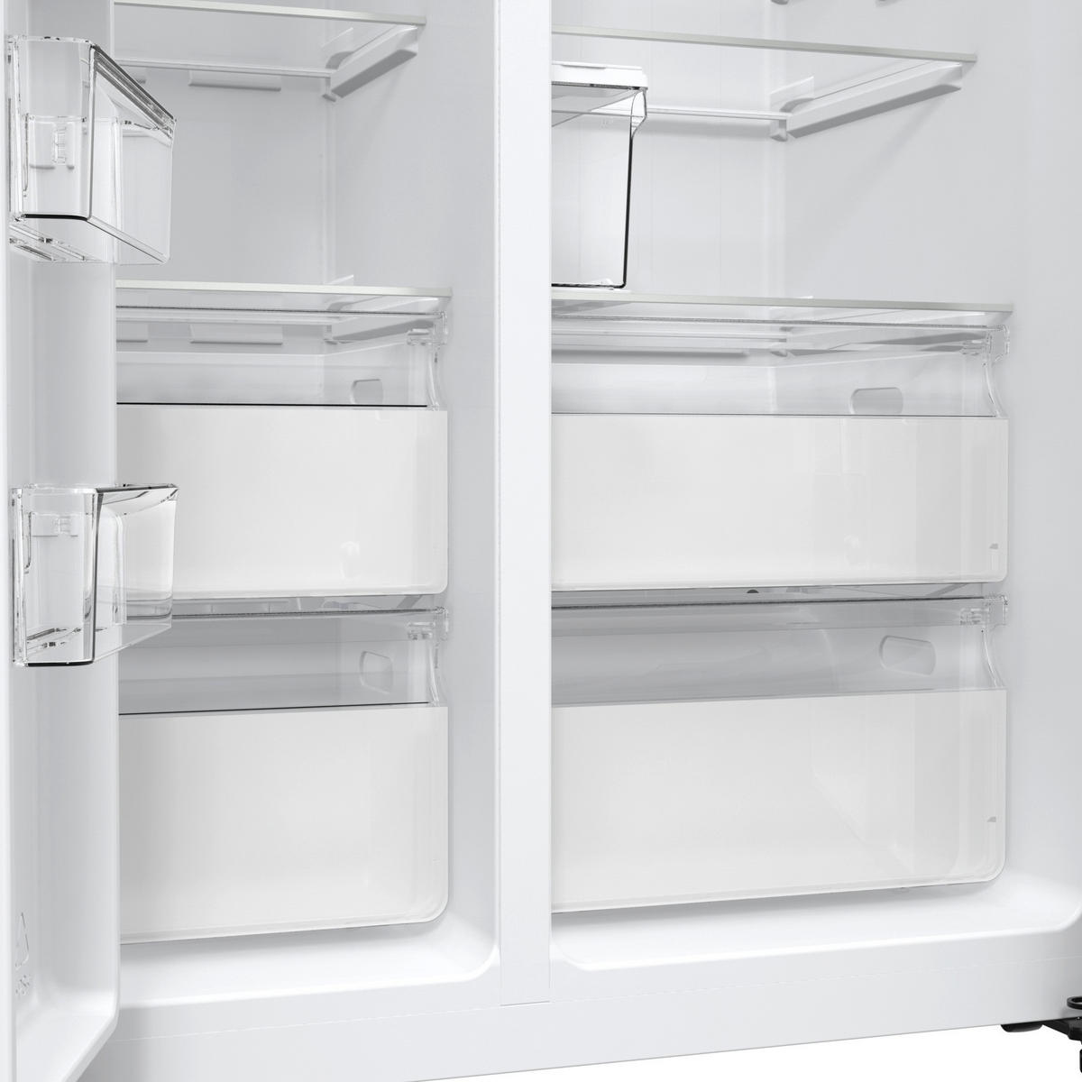 SIDE-BY-SIDE 91,5/178,6/69,8 cm NRR9185ESBXL  - Schwarz, Basics, Glas/Kunststoff (91,5/178,6/69,8cm) - Gorenje