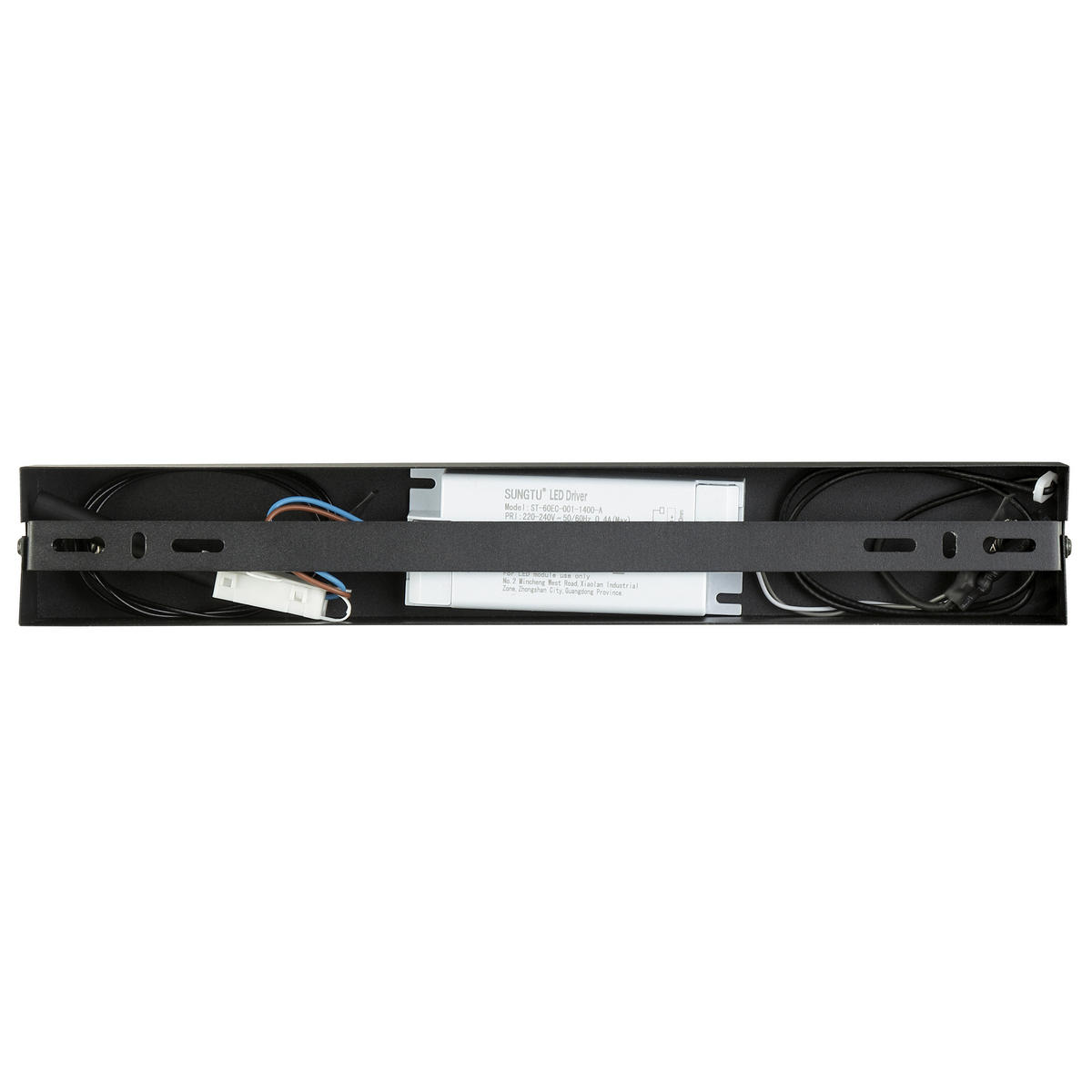 LED-HÄNGELEUCHTE Banda 115/6,5/150 cm   - Schwarz, Design, Glas/Metall (115/6,5/150cm) - Brilliant