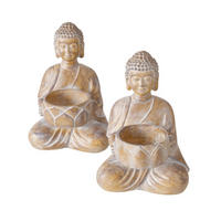BUDDHA  - Braun, LIFESTYLE, Kunststoff (9,04/9,2/14,1cm)