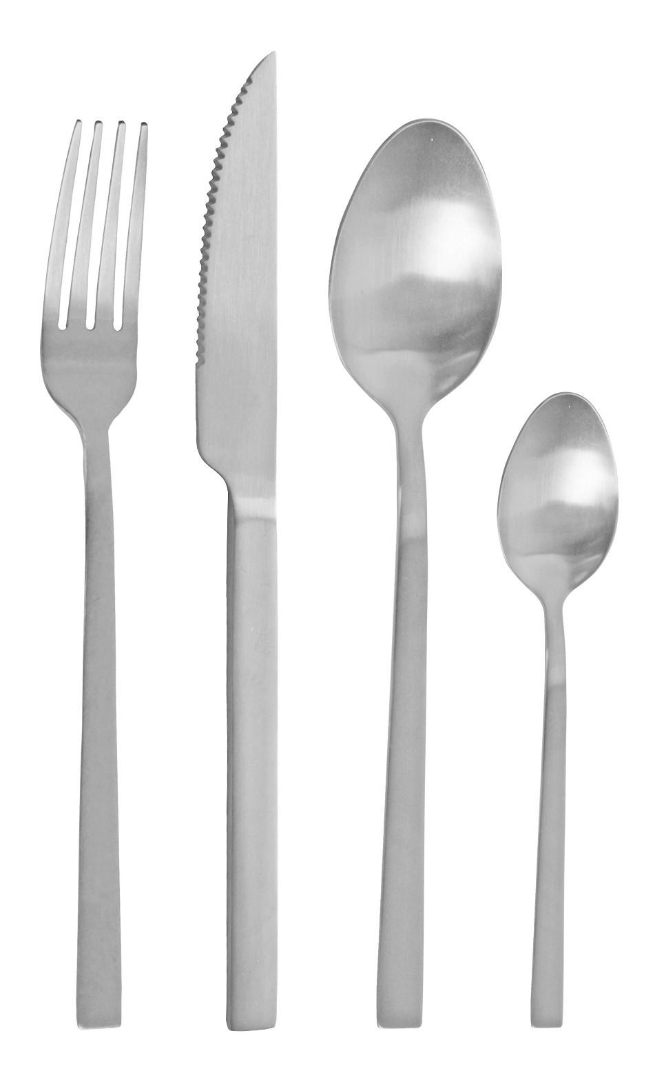 Besteckset Duke Satin Edelstahlfarben