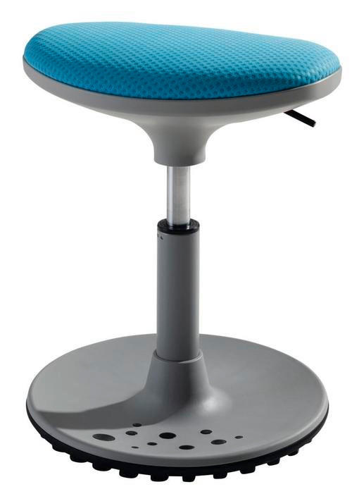 BÜROHOCKER Blau, Grau  - Blau/Grau, Design, Kunststoff/Textil (38/48/27,5cm) - Paidi