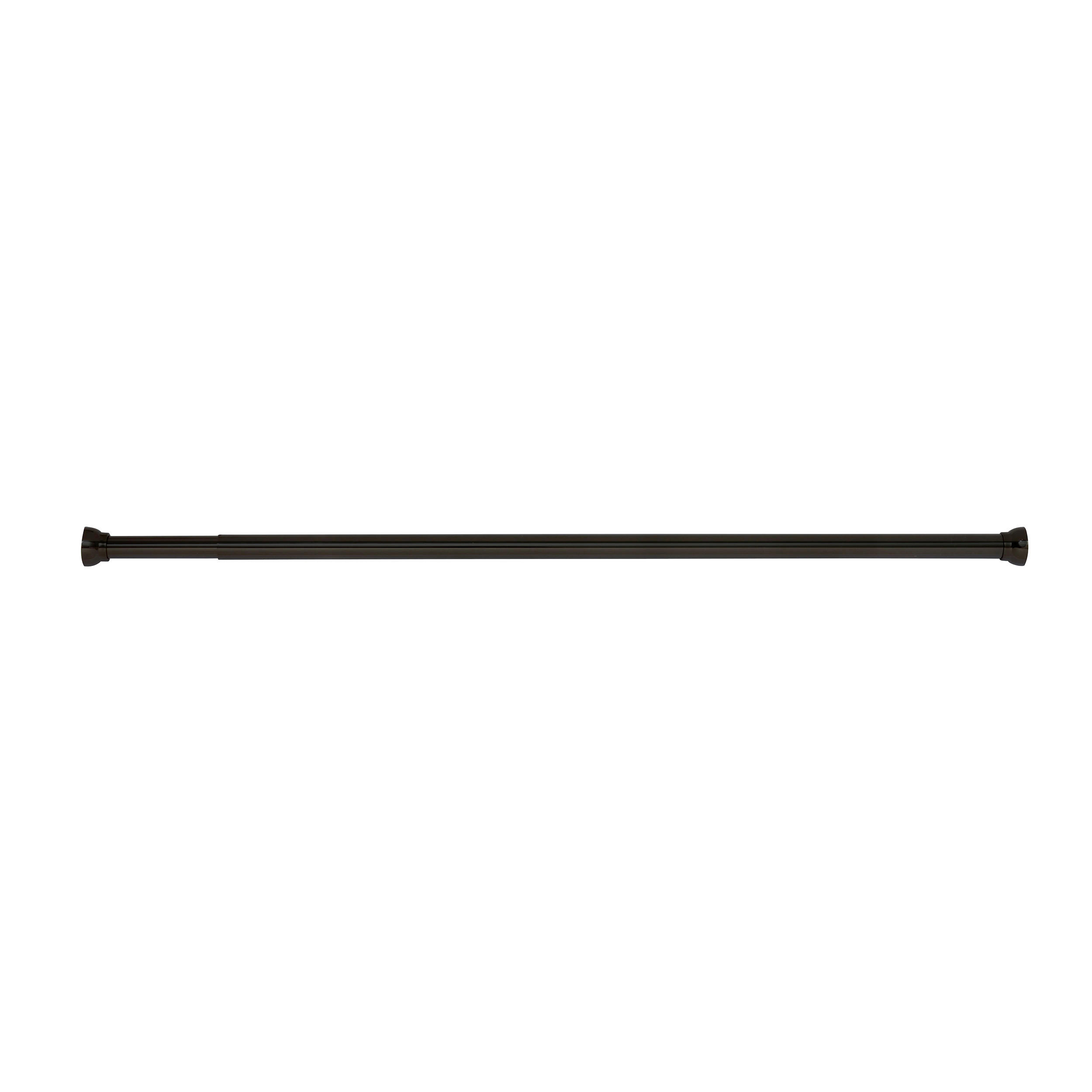DUSCHVORHANGSTANGE KRETA 125-220 cm  - Schwarz, Basics, Metall (125-220cm) - Spirella