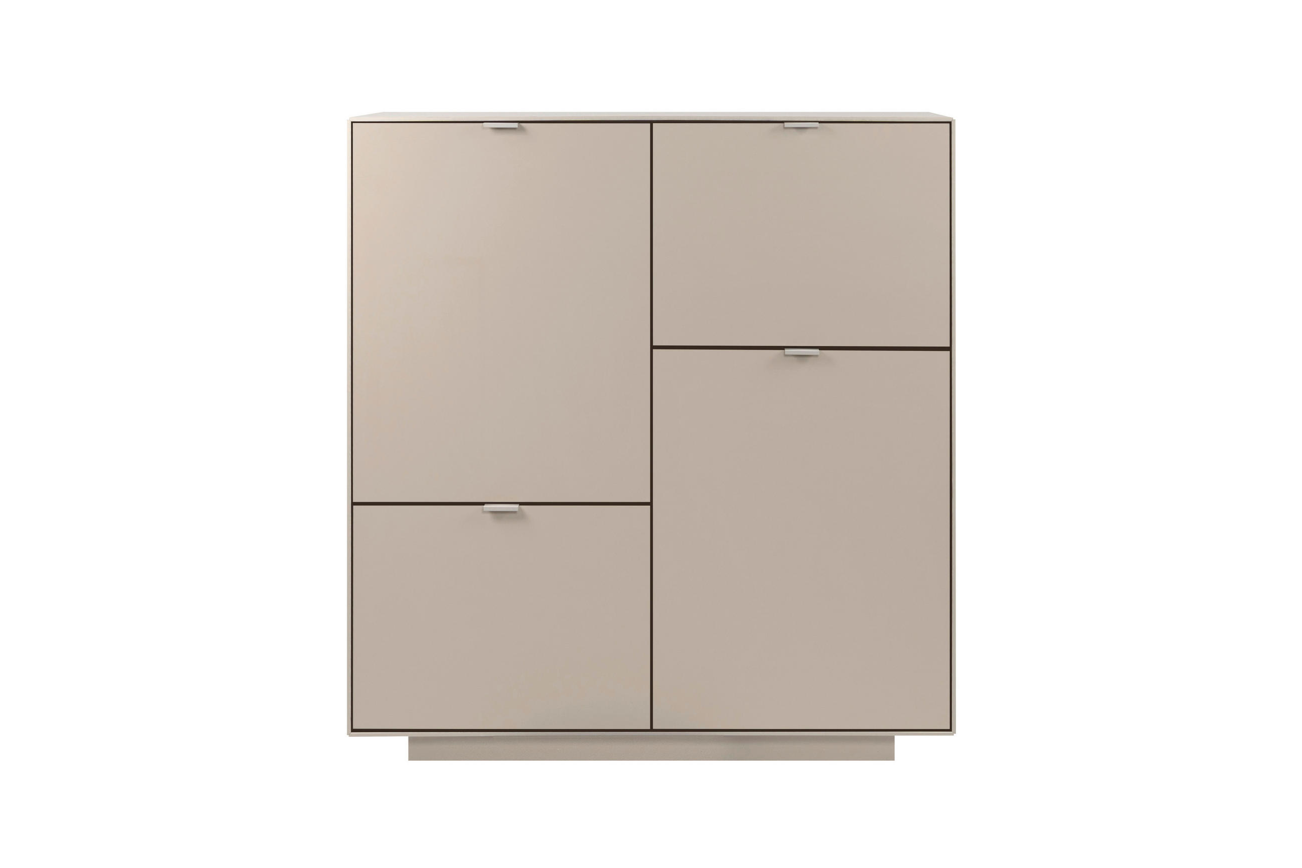KOMMODE Sofia  in 107/115/37,5 cm  - Sandfarben, Design, Holzwerkstoff/Kunststoff (107/115/37,5cm) - MID.YOU