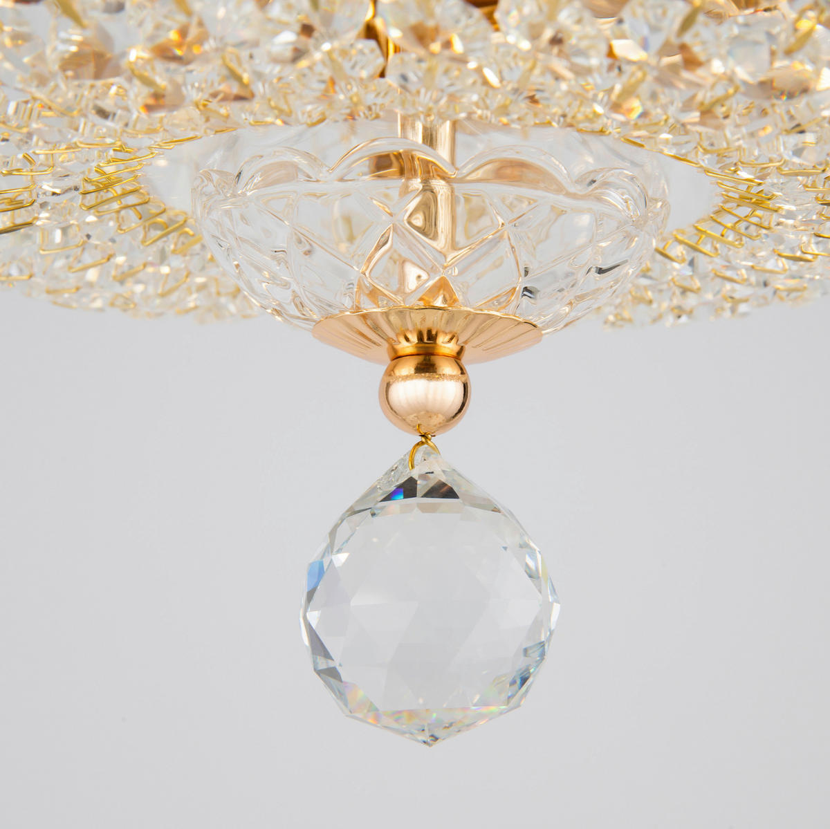 KRONLEUCHTER  30/18/30 cm   - Goldfarben, Trend, Glas/Metall (30/18/30cm) - MAYTONI