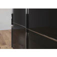 SCHWEBETÜRENSCHRANK 271/223/68 cm 3-türig Schwarz  - Chromfarben/Schwarz, KONVENTIONELL, Glas/Holzwerkstoff (271/223/68cm) - Novel