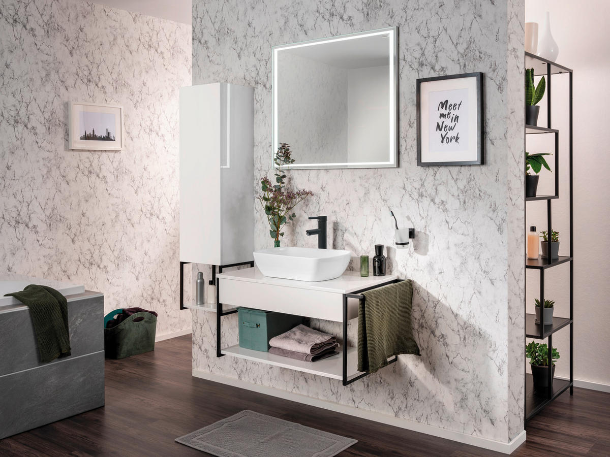 WASCHBECKEN 50/12,5/31,5 cm  - Weiß, MODERN, Keramik (50/12,5/31,5cm) - MID.YOU