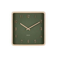 WANDUHR Dunkelgrün 26/26/5.3 cm  - Dunkelgrün, Basics, Holz (26/26/5.3cm) - Karlsson