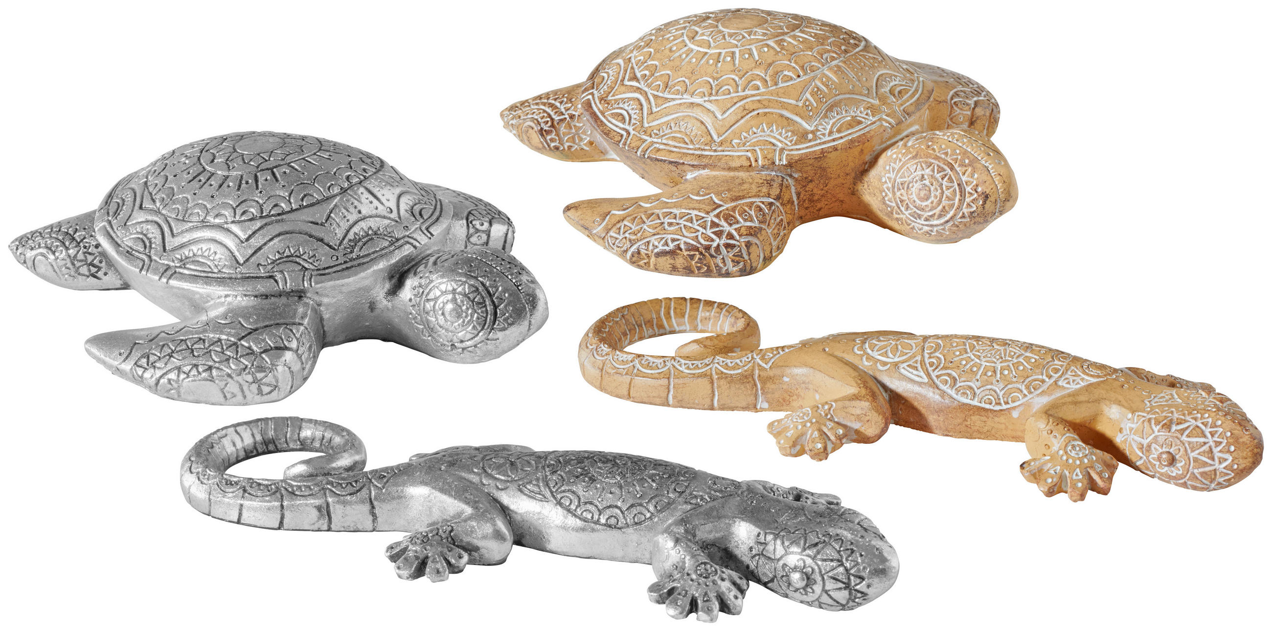 DEKOGECKO - Silberfarben, Basics, Kunststoff (20,5/7,5/2cm) - Ambia Home