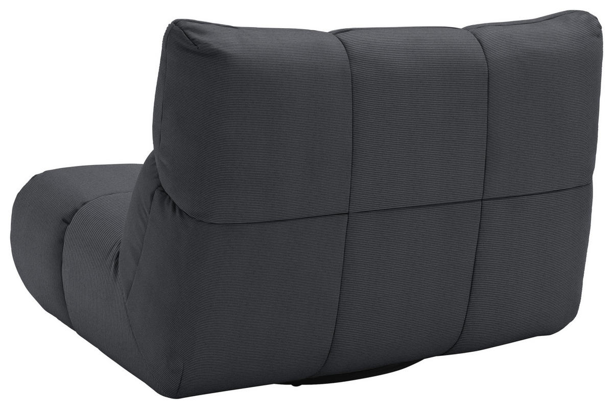 SESSEL Feincord Anthrazit  - Anthrazit/Schwarz, Design, Kunststoff/Textil (112/85/108cm) - Pure Home Lifestyle