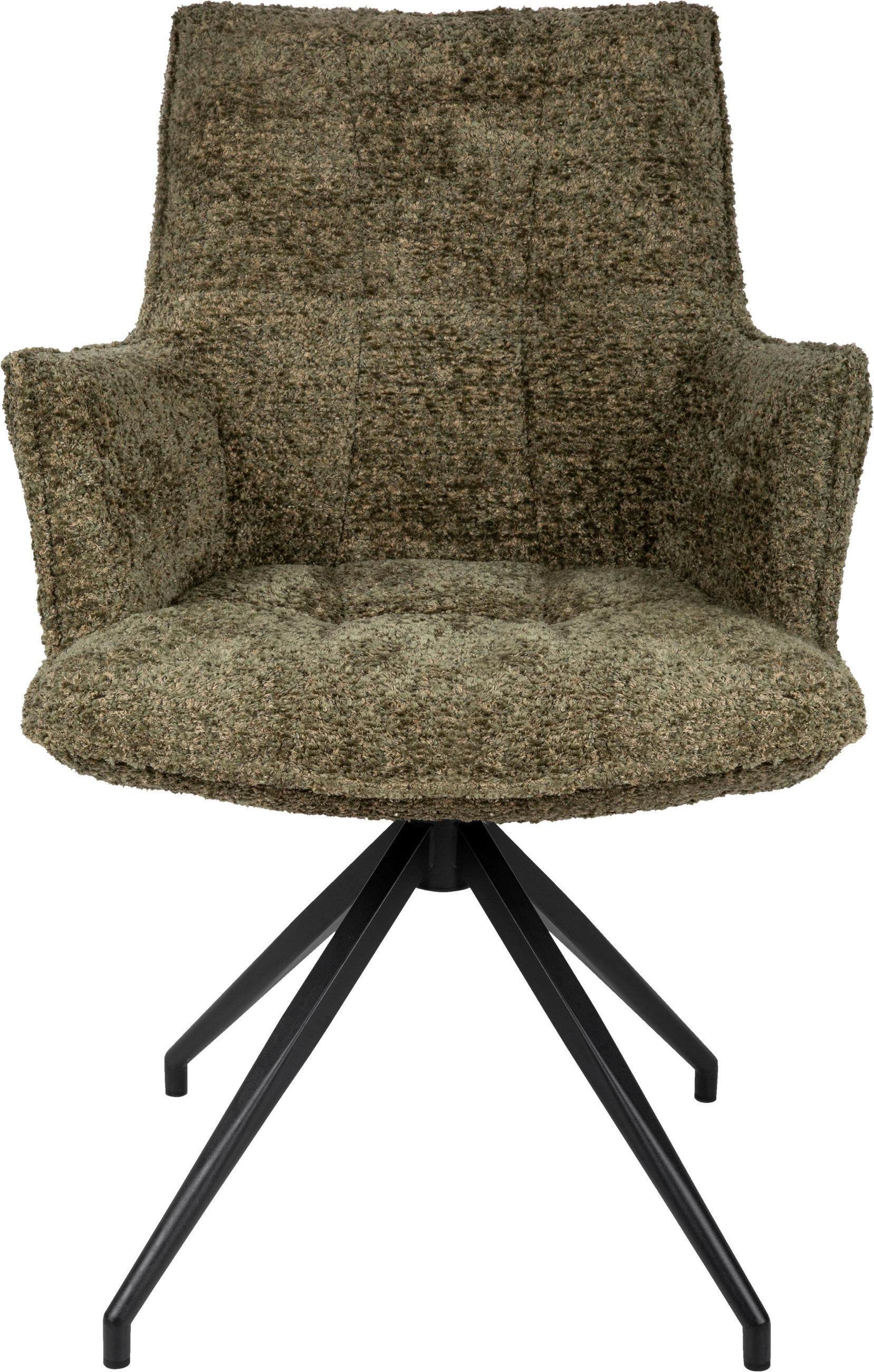 ARMLEHNSTUHL  in Eisen Chenille  - Schwarz/Olivgrün, Design, Holz/Textil (59/89,5/63cm) - Novel