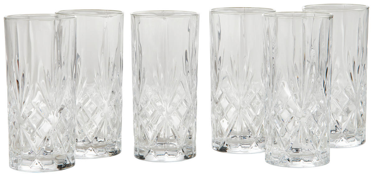 GLÄSERSET Stella 6-teilig  - Transparent, Konventionell, Glas (330ml) - Novel