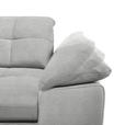 ECKSOFA in Mikrofaser Hellgrau  - Chromfarben/Hellgrau, Design, Textil/Metall (180/265cm) - Carryhome