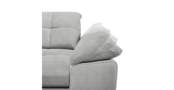 ECKSOFA in Mikrofaser Hellgrau  - Chromfarben/Hellgrau, Design, Textil/Metall (180/265cm) - Carryhome