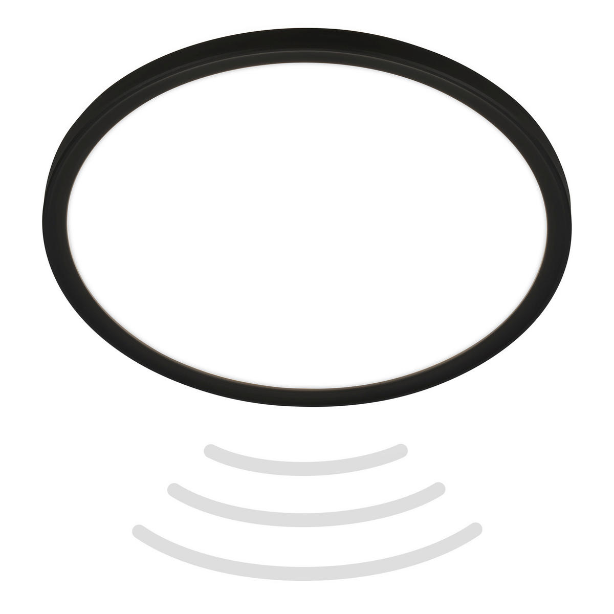 KÚPEĽŇOVÉ STROP. LED SVIETIDL, 29/3 cm  - čierna, Konventionell, plast (29/3cm)