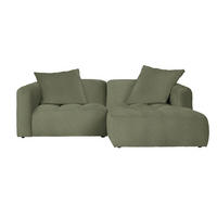 Freisteller von Stylife ECKSOFA MOSSO Grün Flachgewebe.