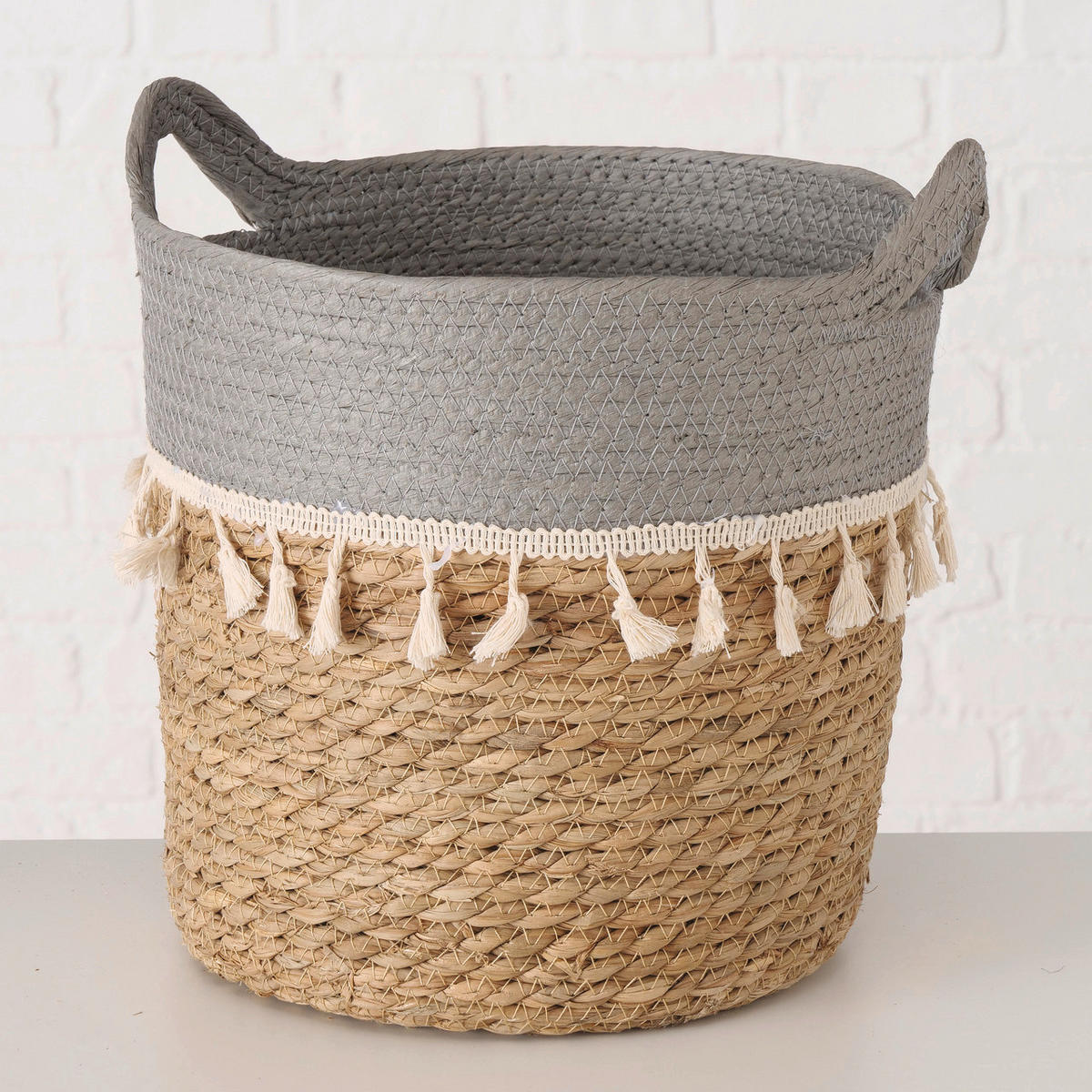 KORGSET - grön/grå, Basics, naturmaterial (30/31cm)