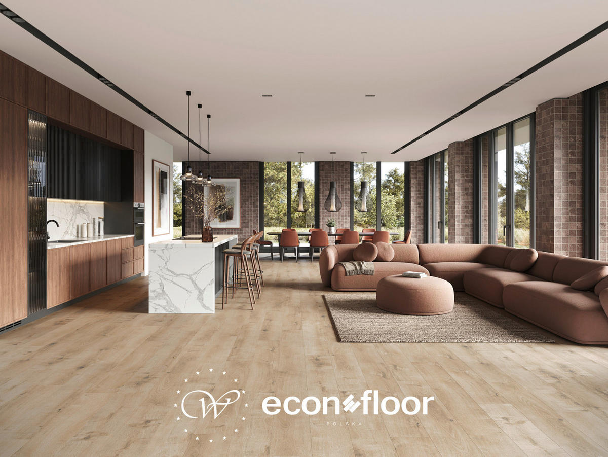 VINYLOVÁ PODLAHA  (m²) svetlohnedá - svetlohnedá, Basics, plast/kameň (23/128/0,57cm)