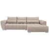 HÖRNSOFFA i vävt tyg beige  - beige/silver, Modern, textil/plast (304/218cm) - Livetastic