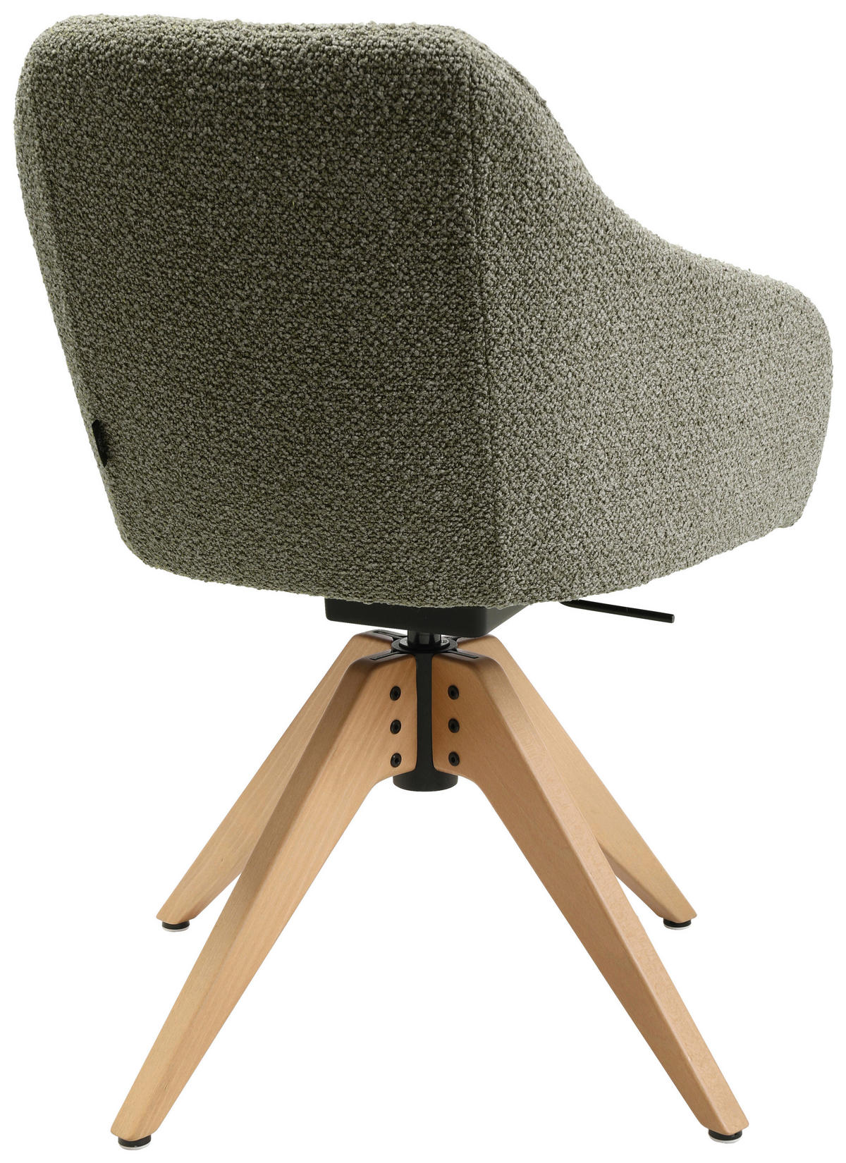 ARMLEHNSTUHL  in Flachgewebe  - Eichefarben/Grün, Design, Holz/Textil (58/82,5-85,2/60cm) - Johann Jakob