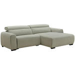 ECKSOFA Beige Mikrofaser  - Beige/Schwarz, Design, Holz/Textil (256/172cm) - Carryhome