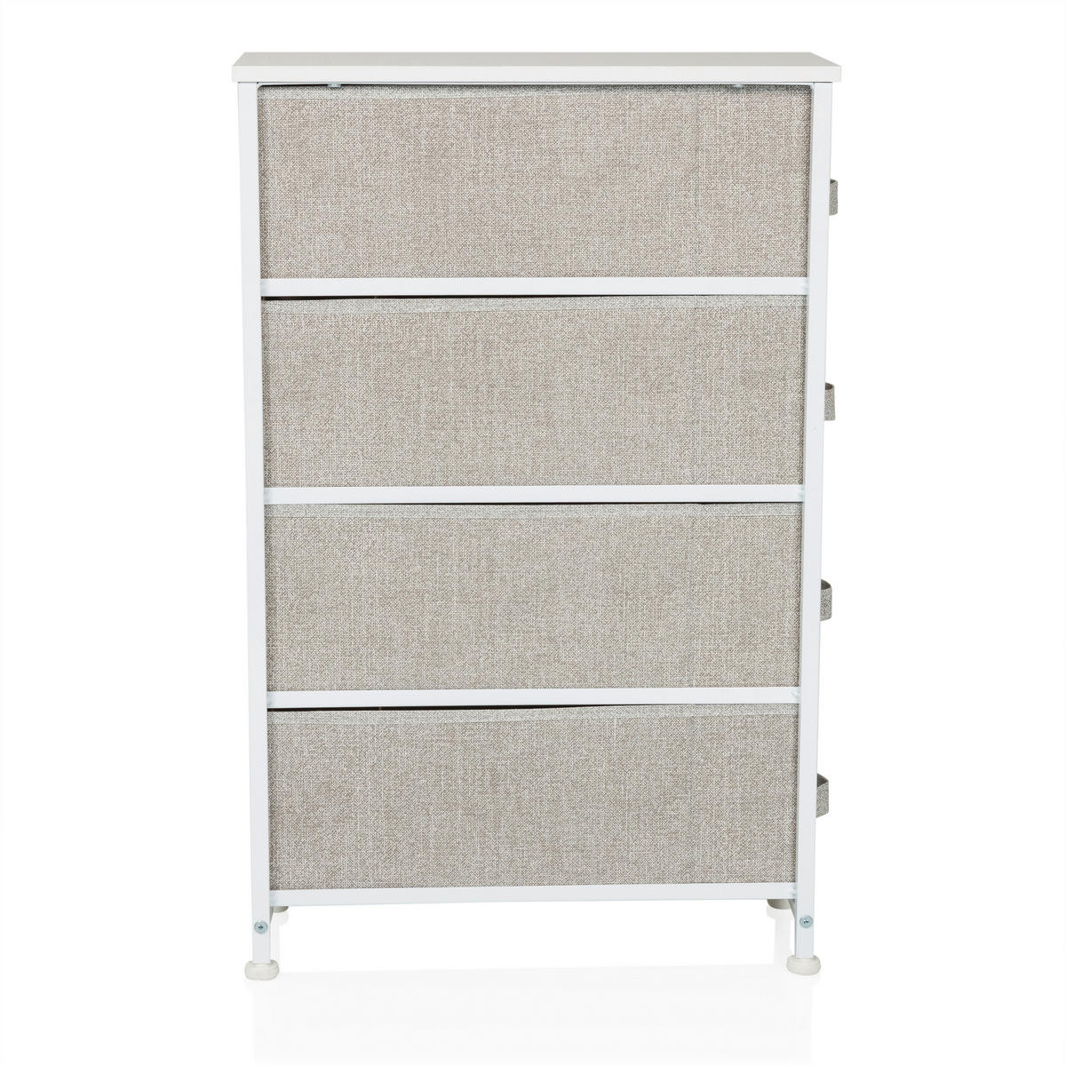 KOMMODE  in 20/76/48 cm  - Weiß/Grau, MODERN, Kunststoff/Textil (20/76/48cm) - MID.YOU