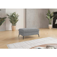 HOCKER Flachgewebe Grau  - Creme/Schwarz, KONVENTIONELL, Textil/Metall (104/47/69cm) - Sit & More