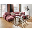WOHNLANDSCHAFT in Webstoff Hellrot  - Hellrot/Silberfarben, Design, Textil/Metall (168/320/226cm) - Xora
