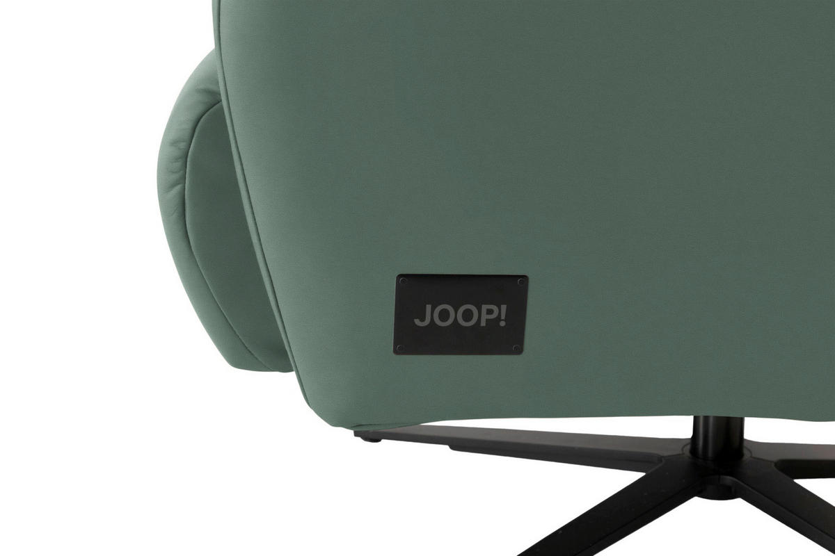 RELAXSESSEL Leder Opal  - Opal/Schwarz, Modern, Leder/Metall (66/110/83cm) - Joop!