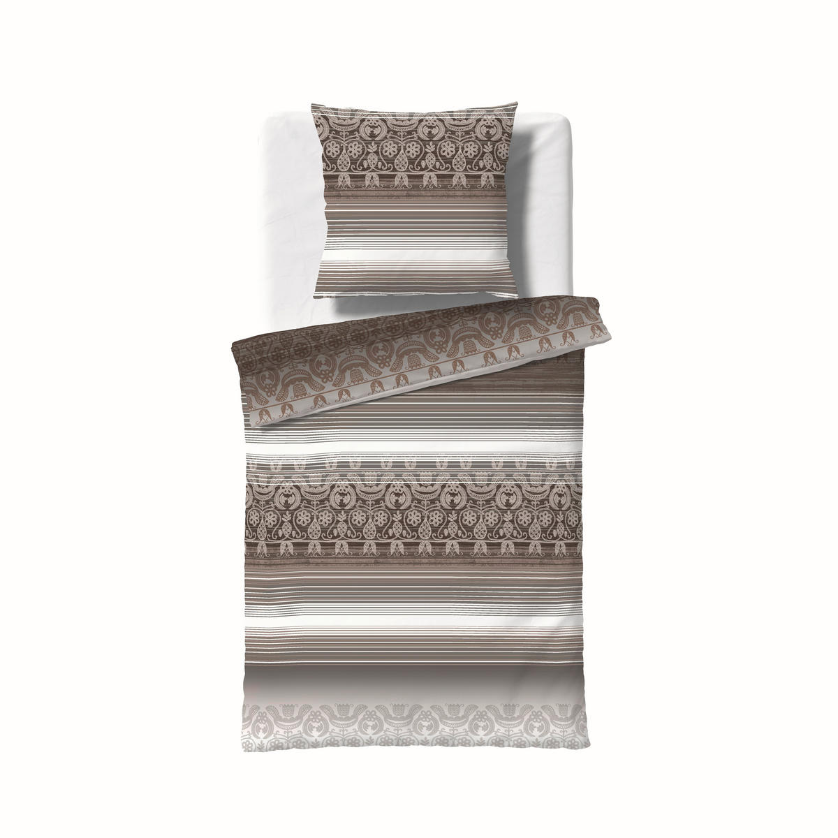 BETTWÄSCHE Aspen Biber 135/200 cm  - Braun, Design, Textil (135/200cm) - Fleuresse