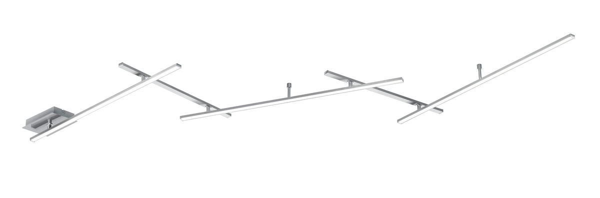 LED-DECKENLEUCHTE Indira 245/50/6,5 cm   - Weiß/Nickelfarben, Trend, Kunststoff/Metall (245/50/6,5cm) - Novel