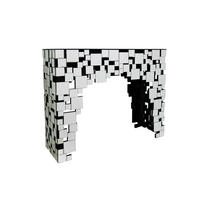 KONSOLENTISCH Silberfarben  - Silberfarben, Design, Glas/Holzwerkstoff (111/35,5/91cm) - Livetastic