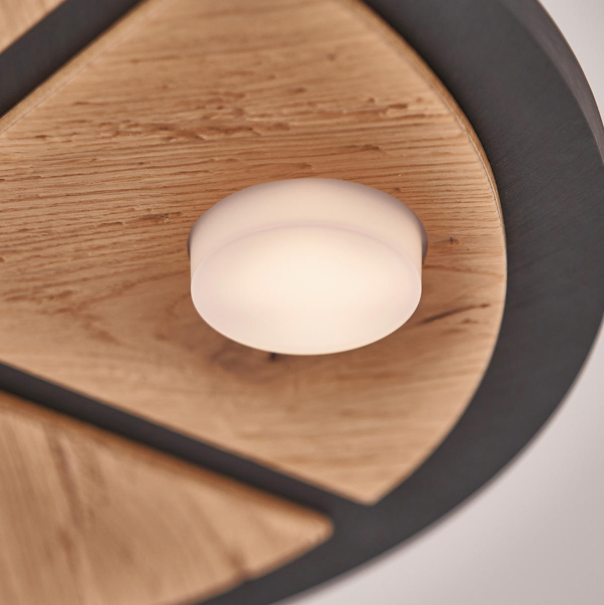 LED-STEHLEUCHTE Rota 50/190 cm  - Eichefarben/Schwarz, Natur, Holz/Metall (50/190cm) - Grossmann