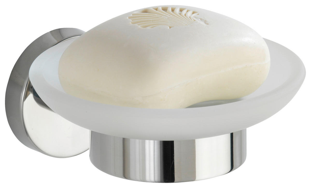 SEIFENSCHALE - Basics, Glas/Metall (11/5,5/13cm) - Wenko