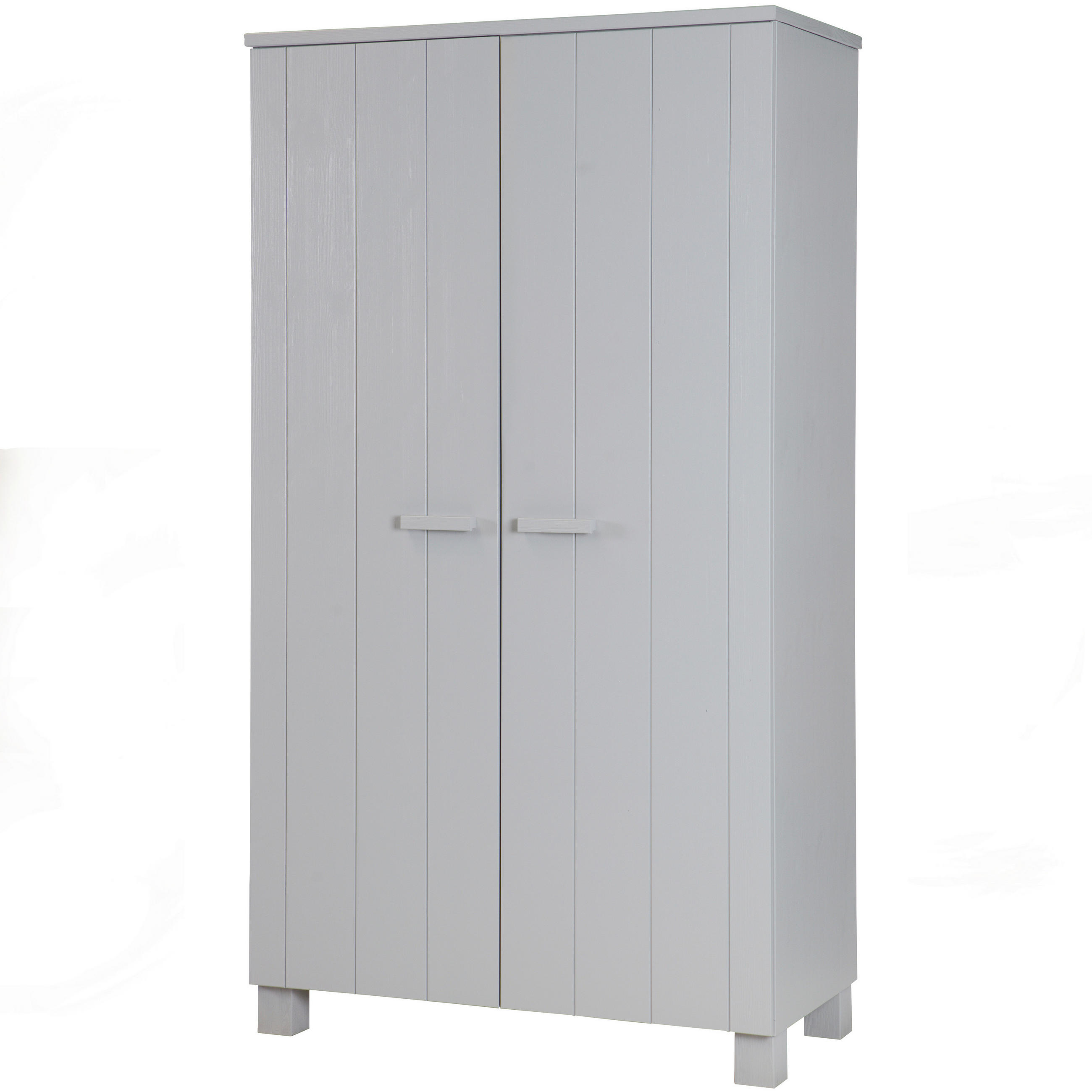 Livetastic Garderobenschrank Dennis Grau 111x202x55 cm