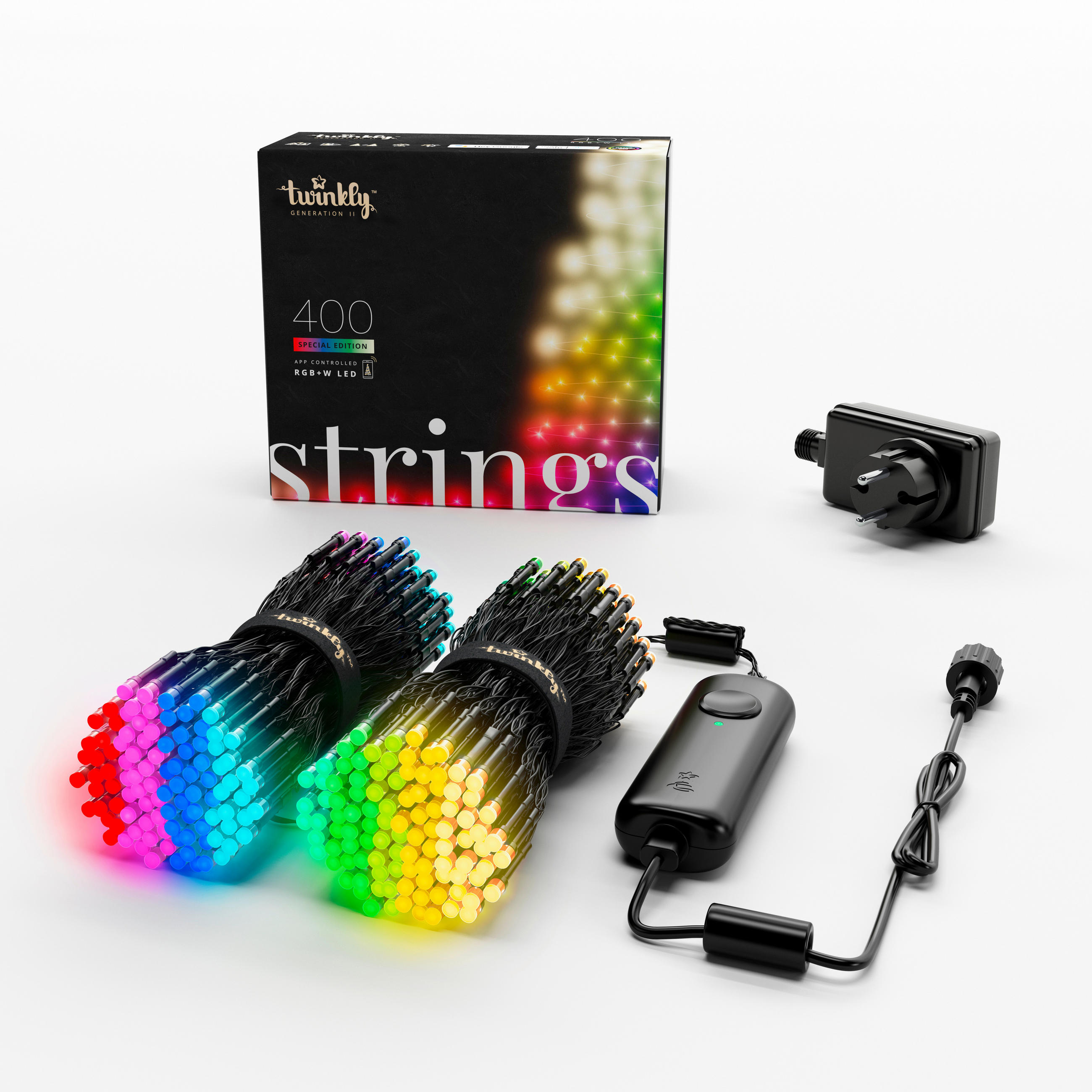 LED-DEKOLEUCHTE Twinkly 3200 cm   - Blau/Rot, Basics, Kunststoff (3200cm)