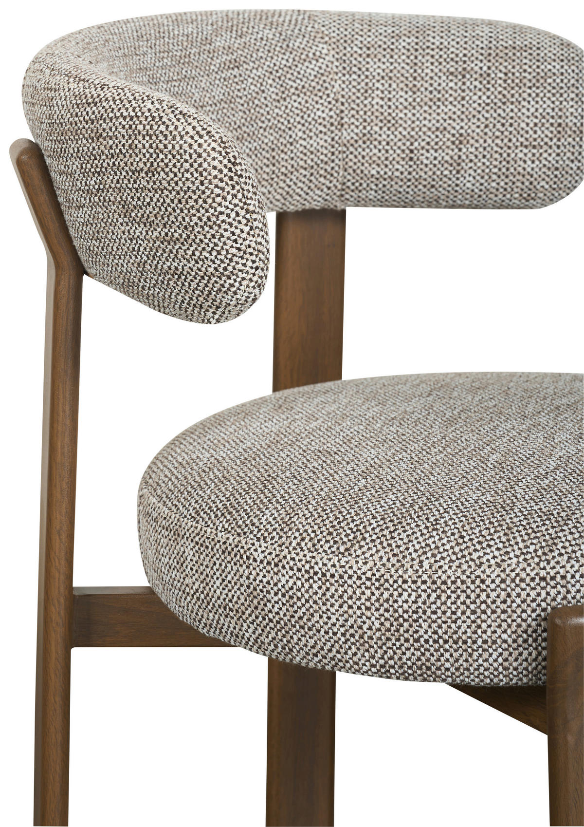 STUHL   Webstoff  Braun, Walnussfarben  - Walnussfarben/Braun, MODERN, Textil/Metall (55/75/56,5cm) - Livetastic