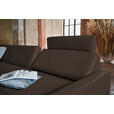 ECKSOFA in Echtleder Dunkelbraun  - Anthrazit/Dunkelbraun, KONVENTIONELL, Leder/Metall (324/182cm) - Ambiente