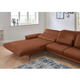 ECKSOFA in Echtleder Cognac  - Cognac/Schwarz, Design, Leder/Metall (193/328cm) - Dieter Knoll