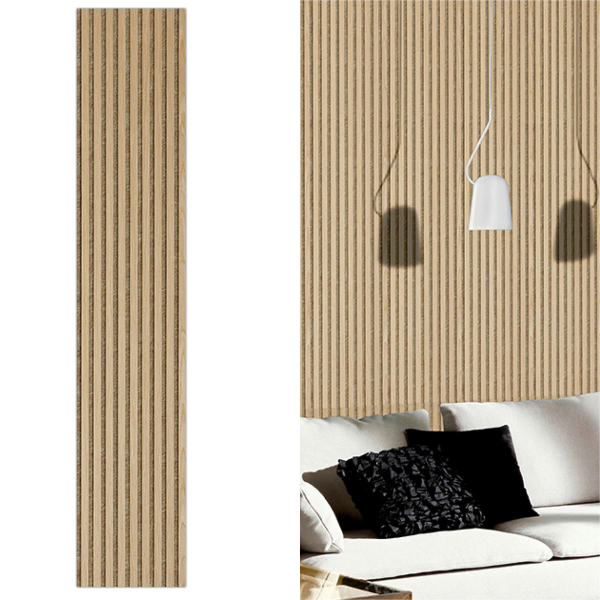 AKUSTIKPANEEL Economico Eichefarben 240/38/1,65 cm  - Eichefarben, Basics, Holzwerkstoff/Kunststoff (240/38/1,65cm)