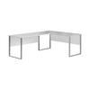 PISAĆI STOL KUTNI  svijetlo siva  metal, drvni materijal  - svijetlo siva/boje aluminija, Design, drvni materijal/metal (170+223/77/73cm) - Xora